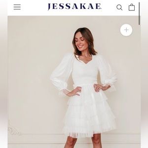 Jessakae Maisy Dress- white, xs, new never worn
